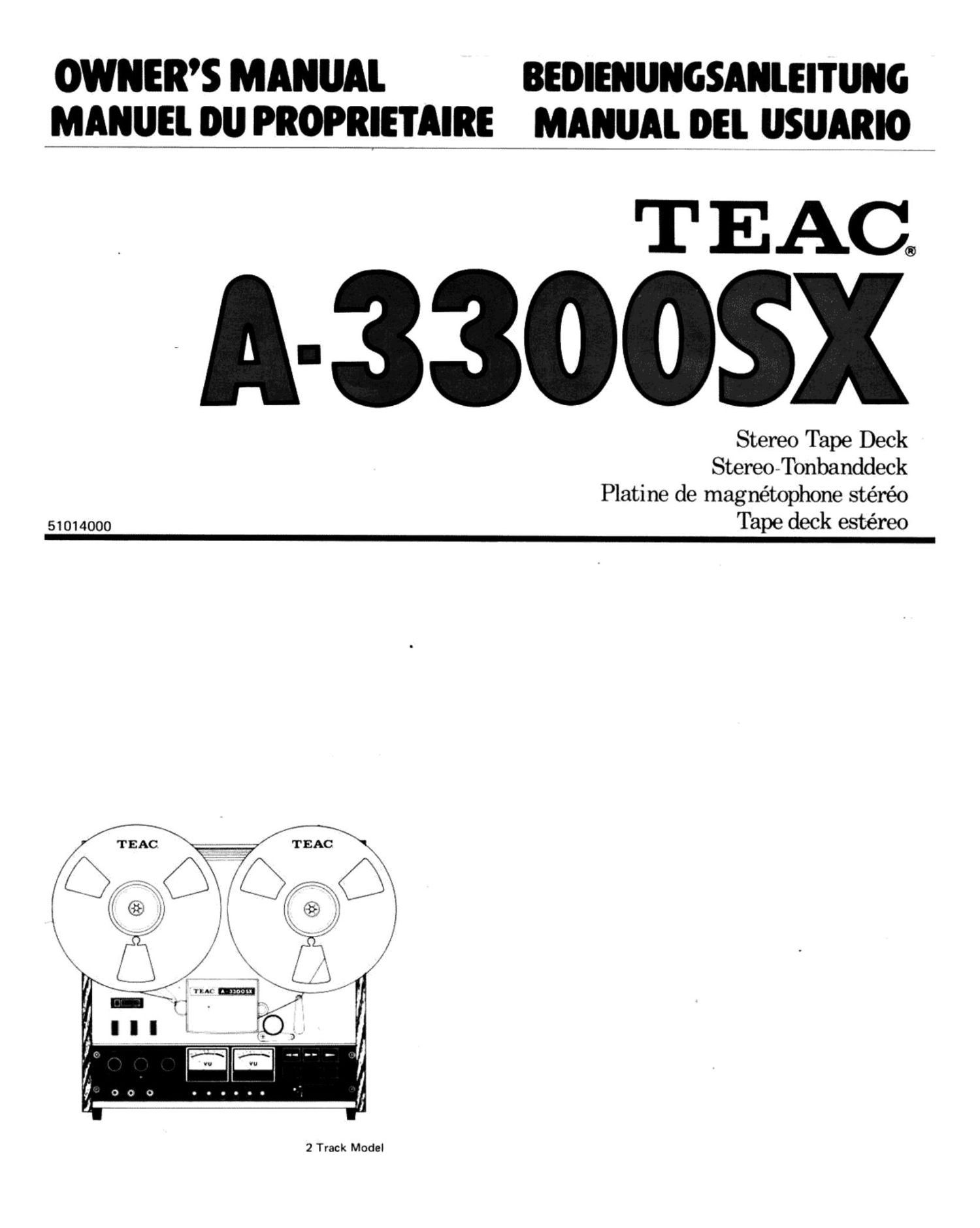 Teac A 3300 SX Owners Manual