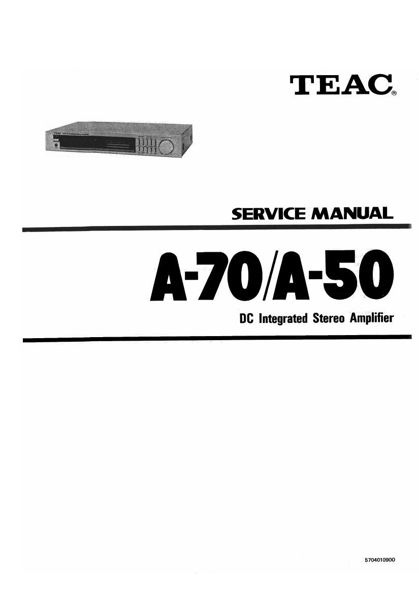 Teac A 50 Service Manual