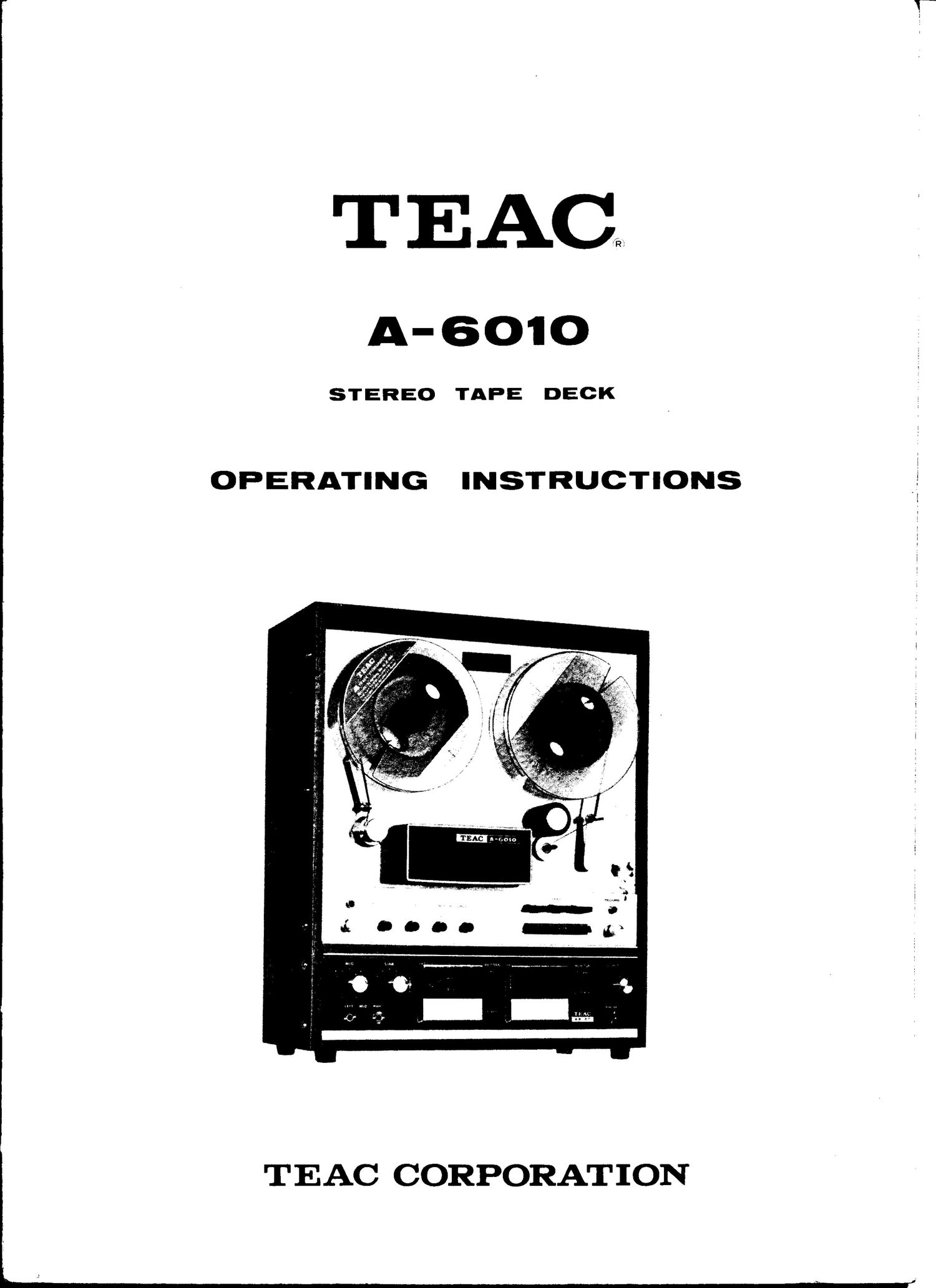 Teac A 6010 Owners Manual