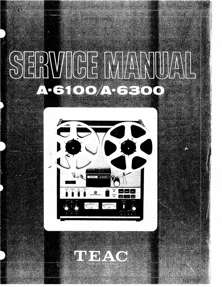 Teac A 6100 A 6300 Service Manual