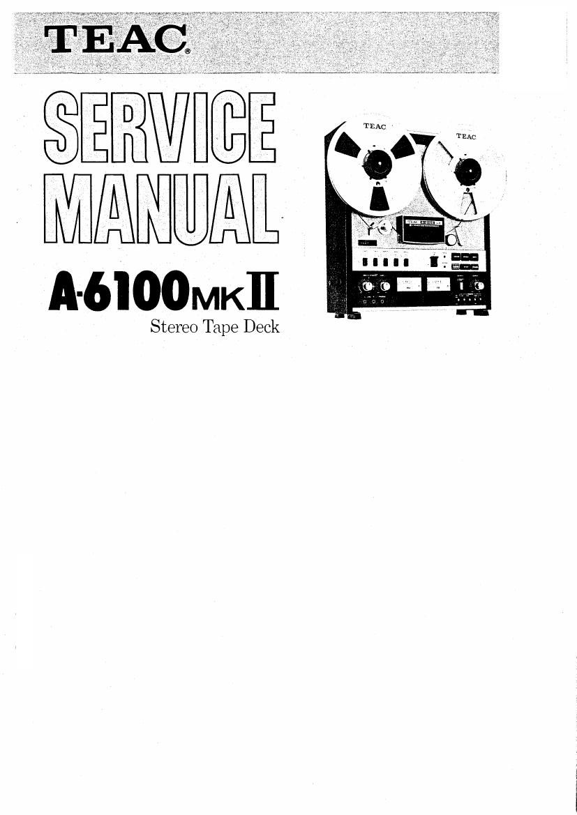 Teac A 6100 Mk2 Service Manual