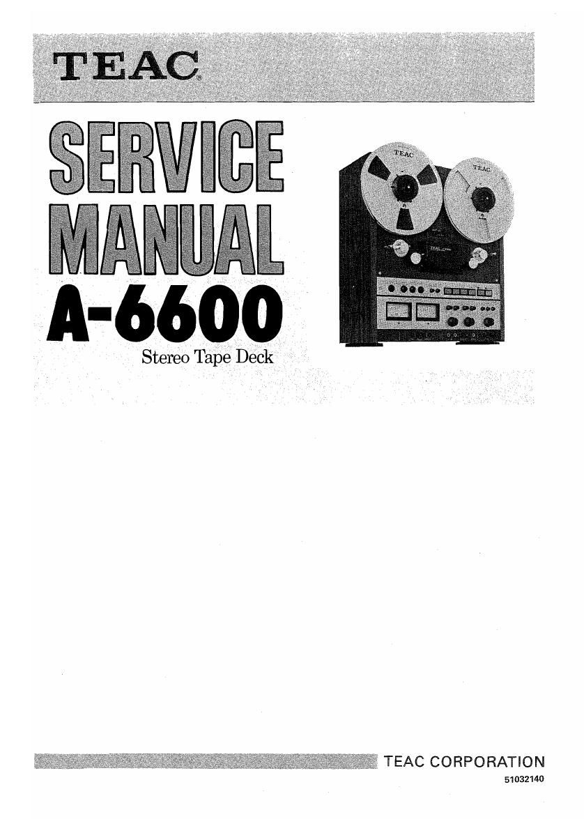 Teac A 6600 Service Manual