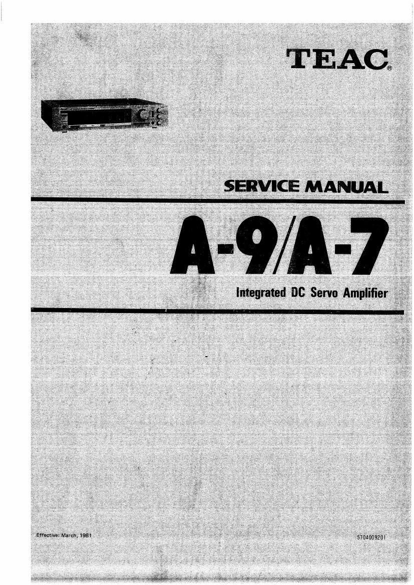 Teac A 7 Service Manual