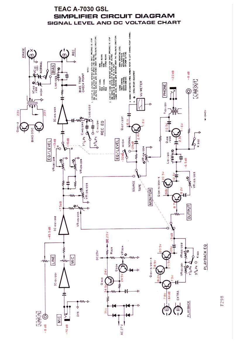 Teac A 7030 GSL Schematic