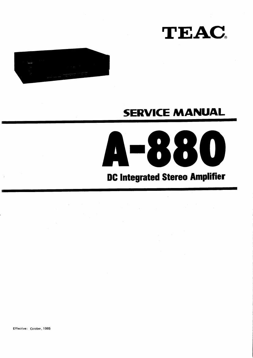 Teac A 880 Service Manual