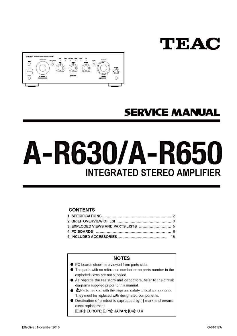 Teac A R630 Service Manual