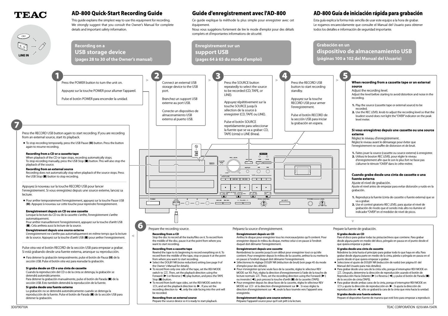 Teac AD 800 Owners Manual 2