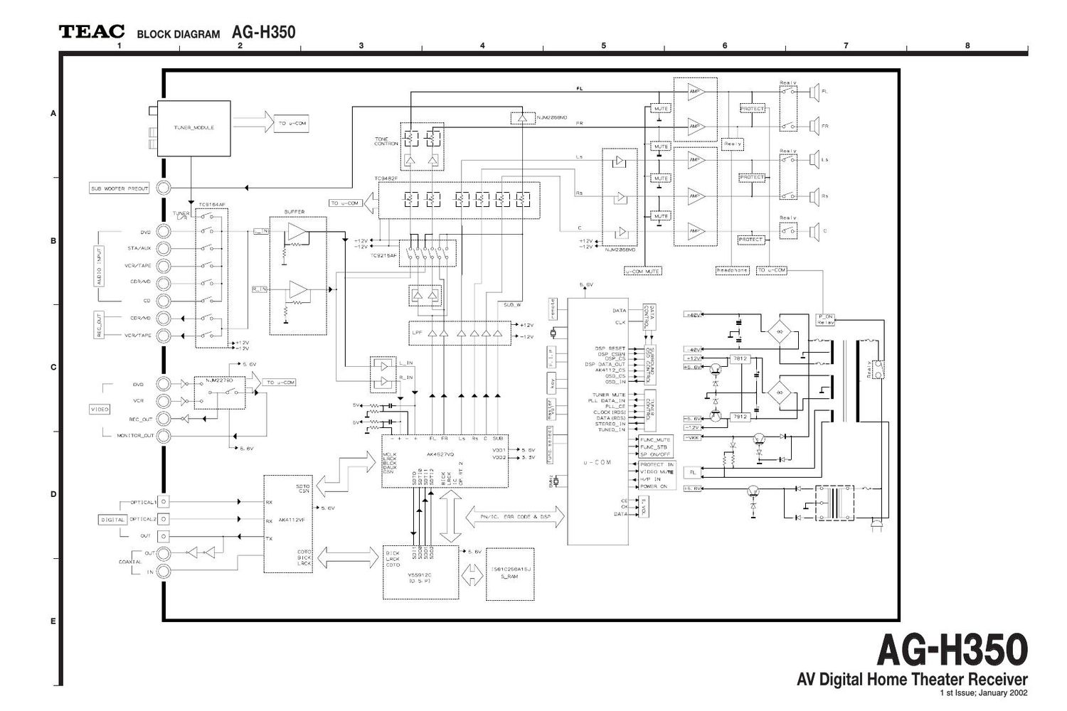 Teac AG H350 Schematic