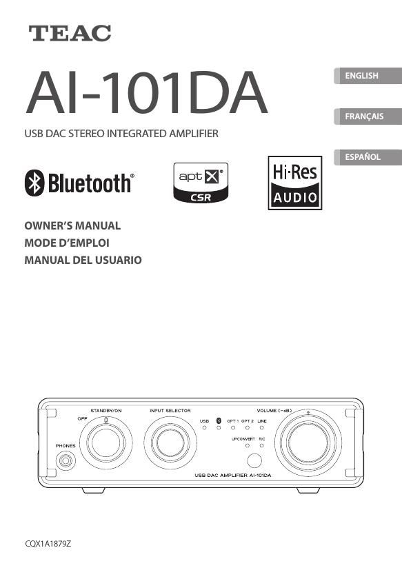 Teac AI 101 DA Owners Manual