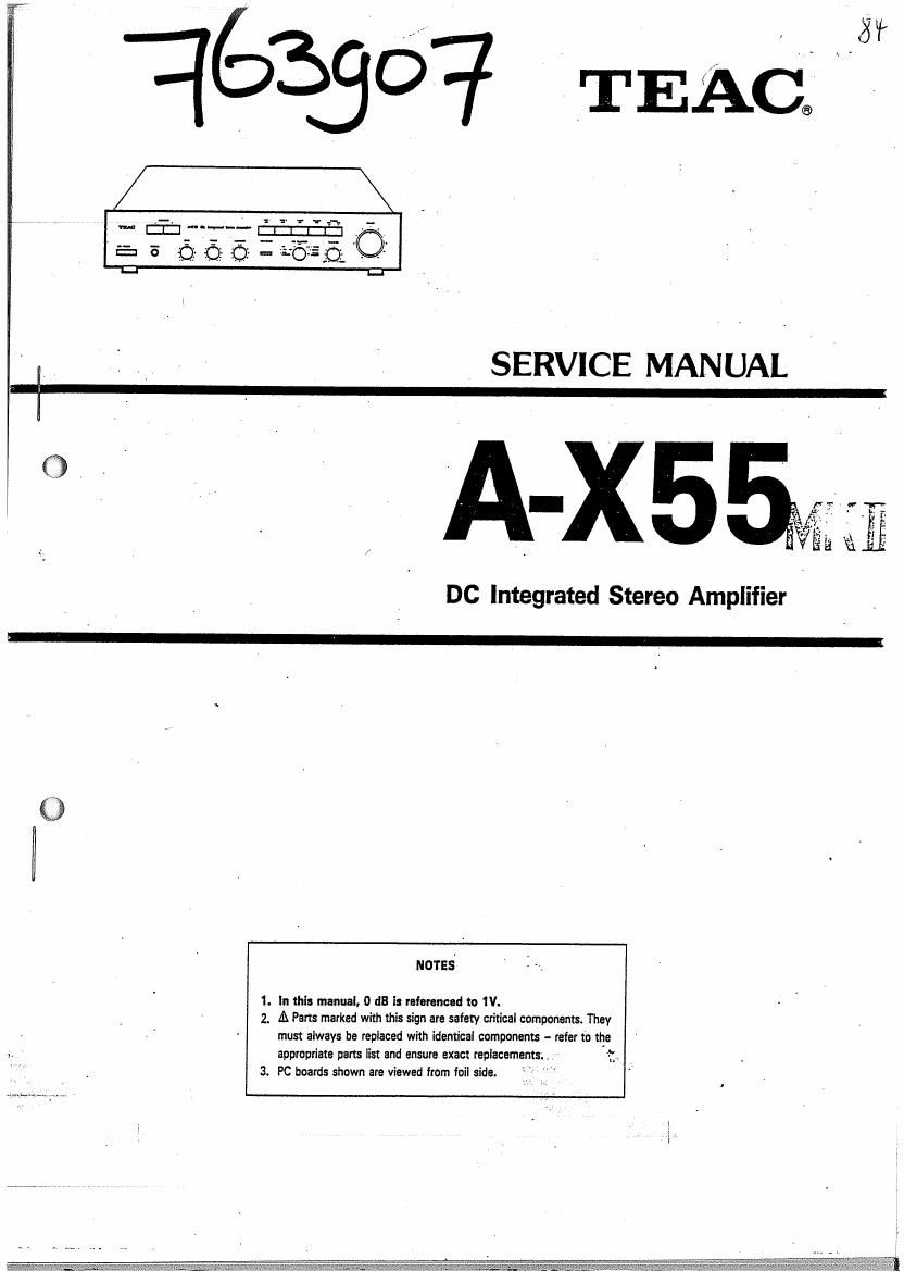 Teac AX 55 Service Manual