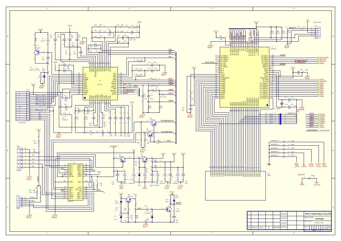 Teac CD P1260 Schematic