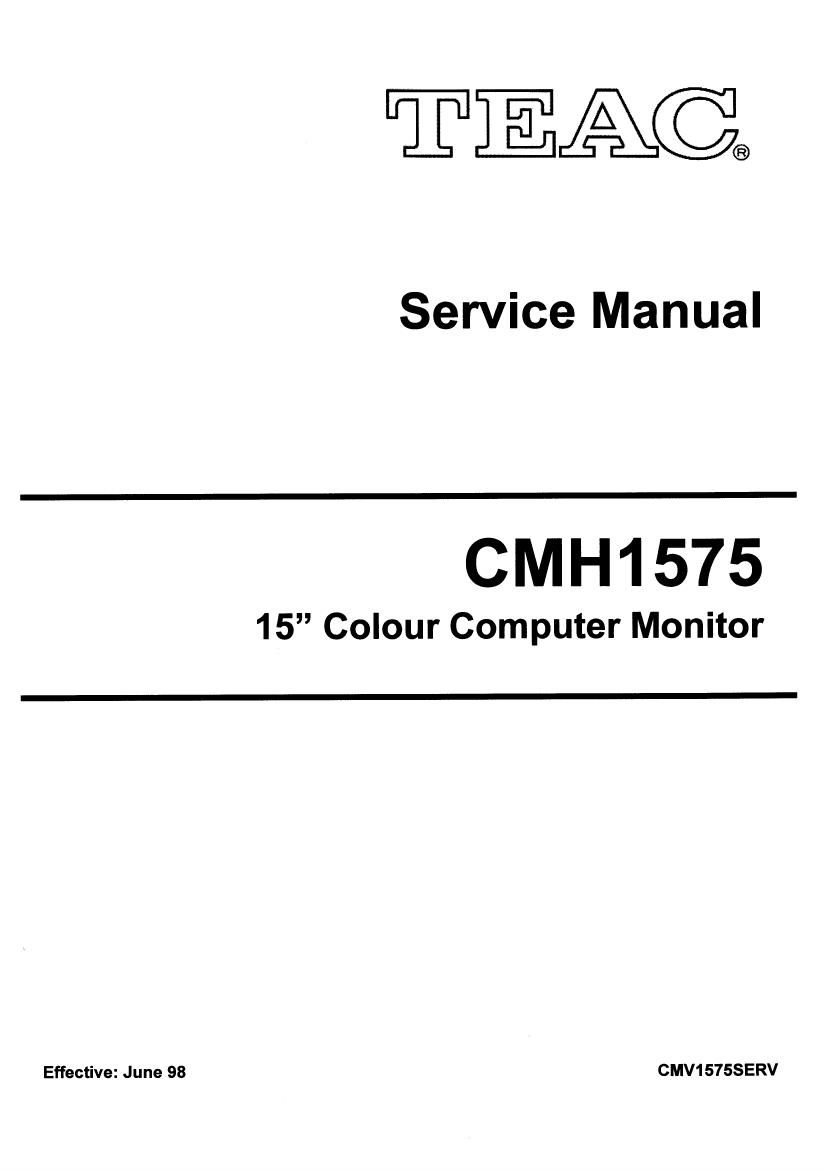 Teac CM H1575 Service Manual