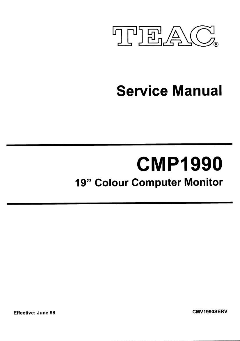 Teac CM P1990 Service Manual