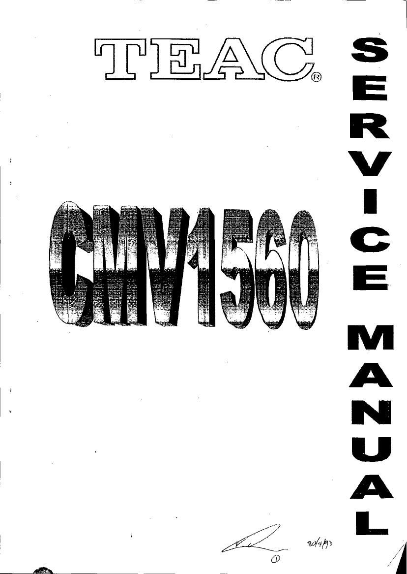 Teac CM V1560 Service Manual