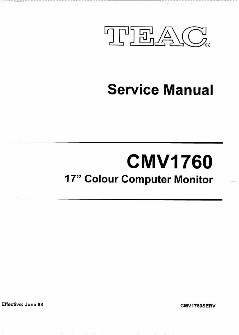 Teac CM V1760 Service Manual