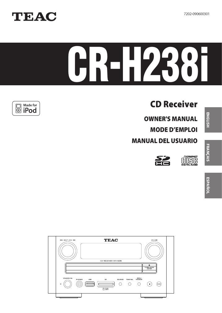 Teac CR H238I Owners Manual