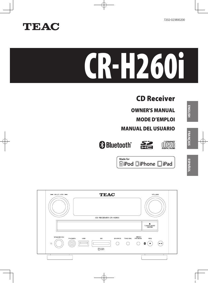 Teac CR H260i Owners Manual