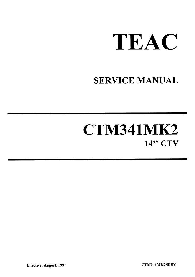 Teac CT 341 Mk2 Service Manual