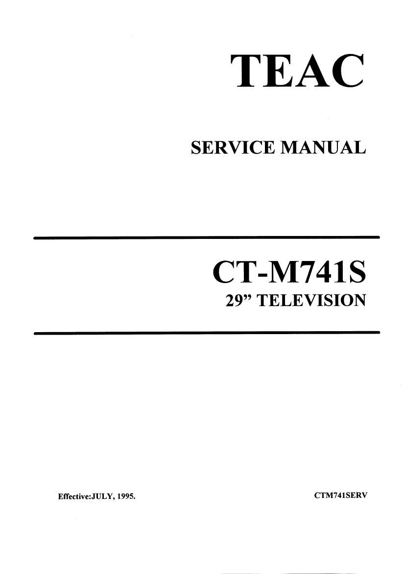 Teac CT 741 S Service Manual
