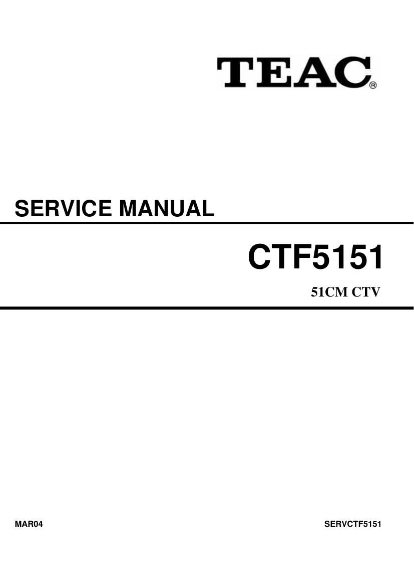 Teac CT F5151 Service Manual