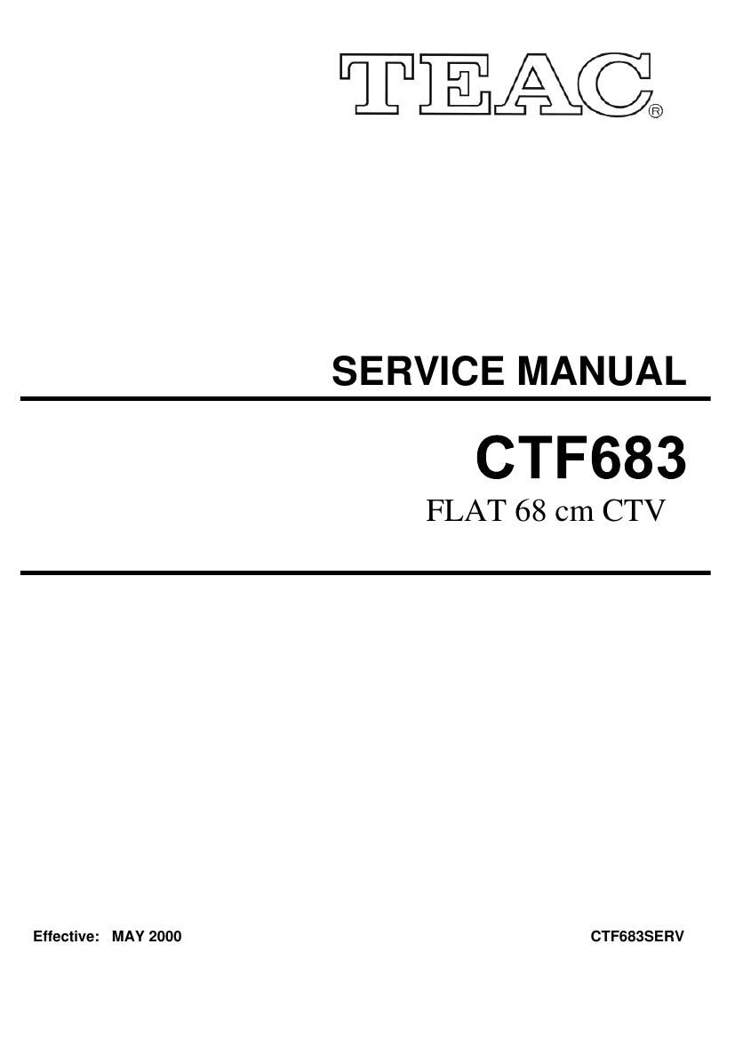 Teac CT F683 Service Manual
