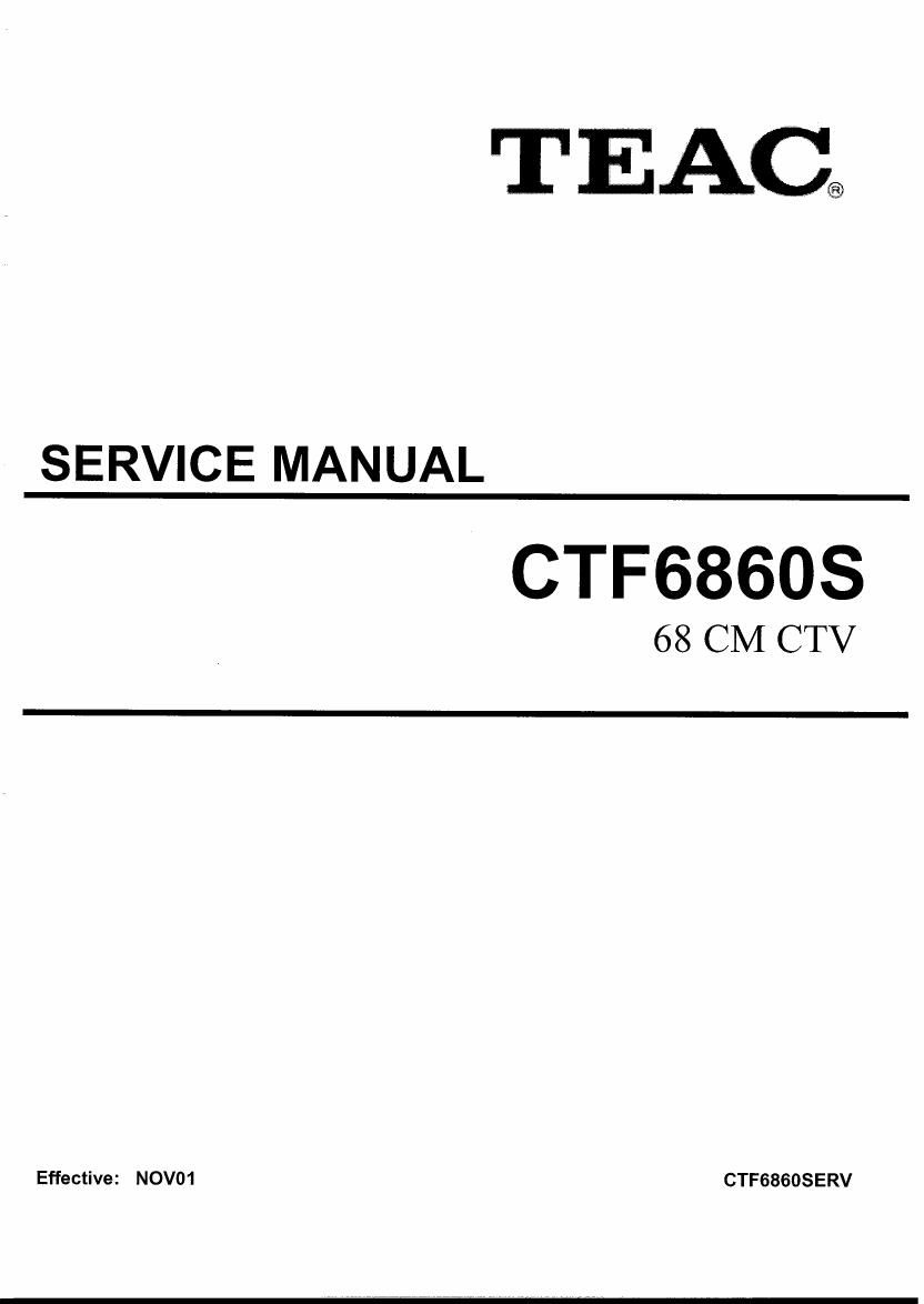 Teac CT F6860 S Service Manual