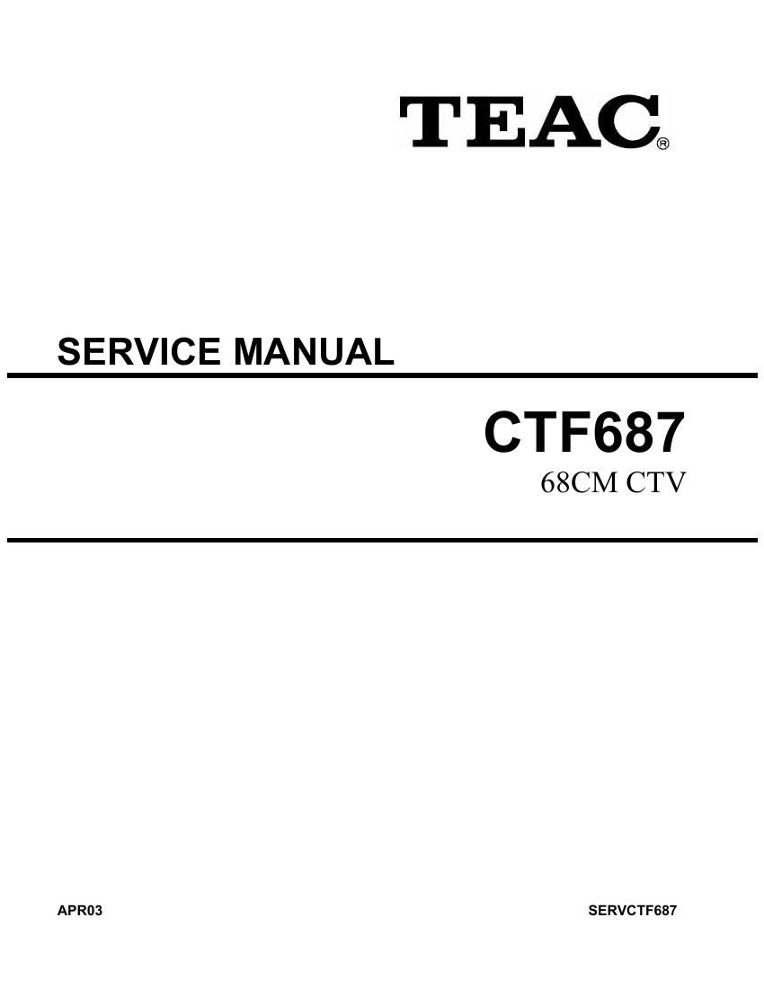 Teac CT F687 Service Manual