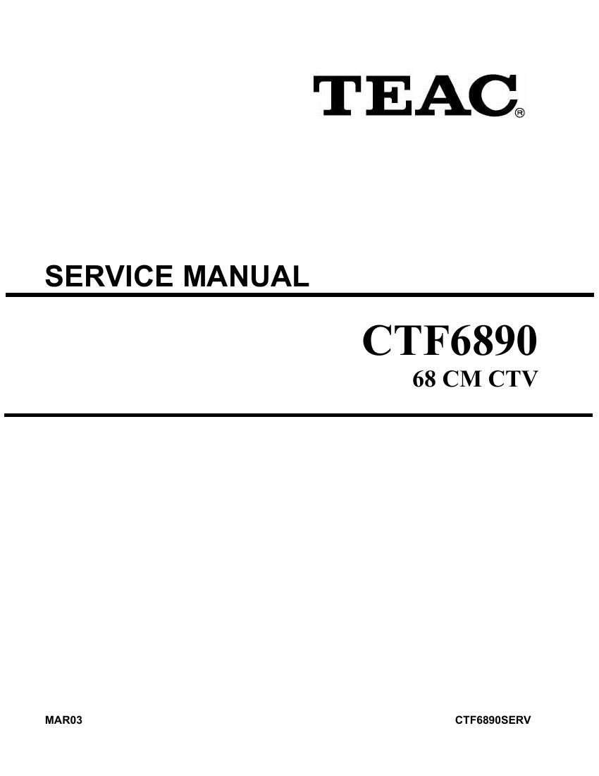 Teac CT F6890 Service Manual