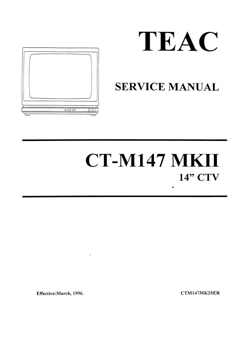 Teac CT M147 Mk2 Service Manual
