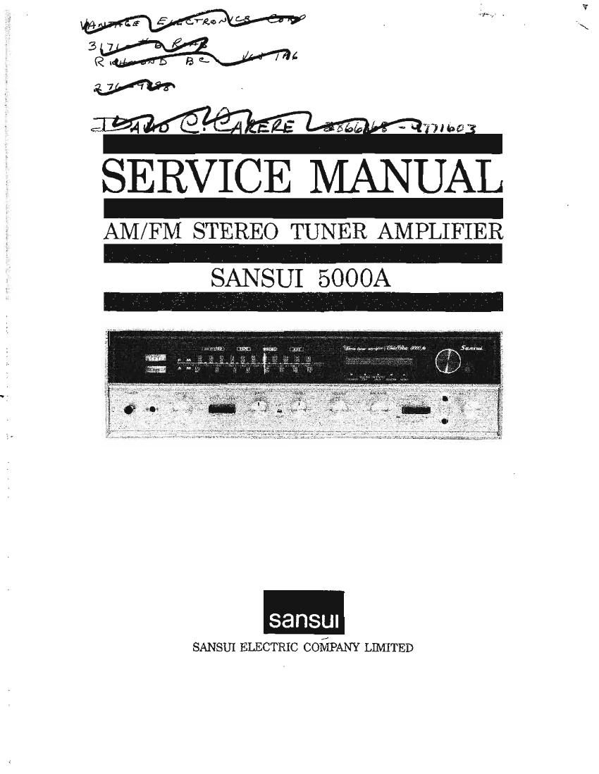 Technics 5000 A Service Manual
