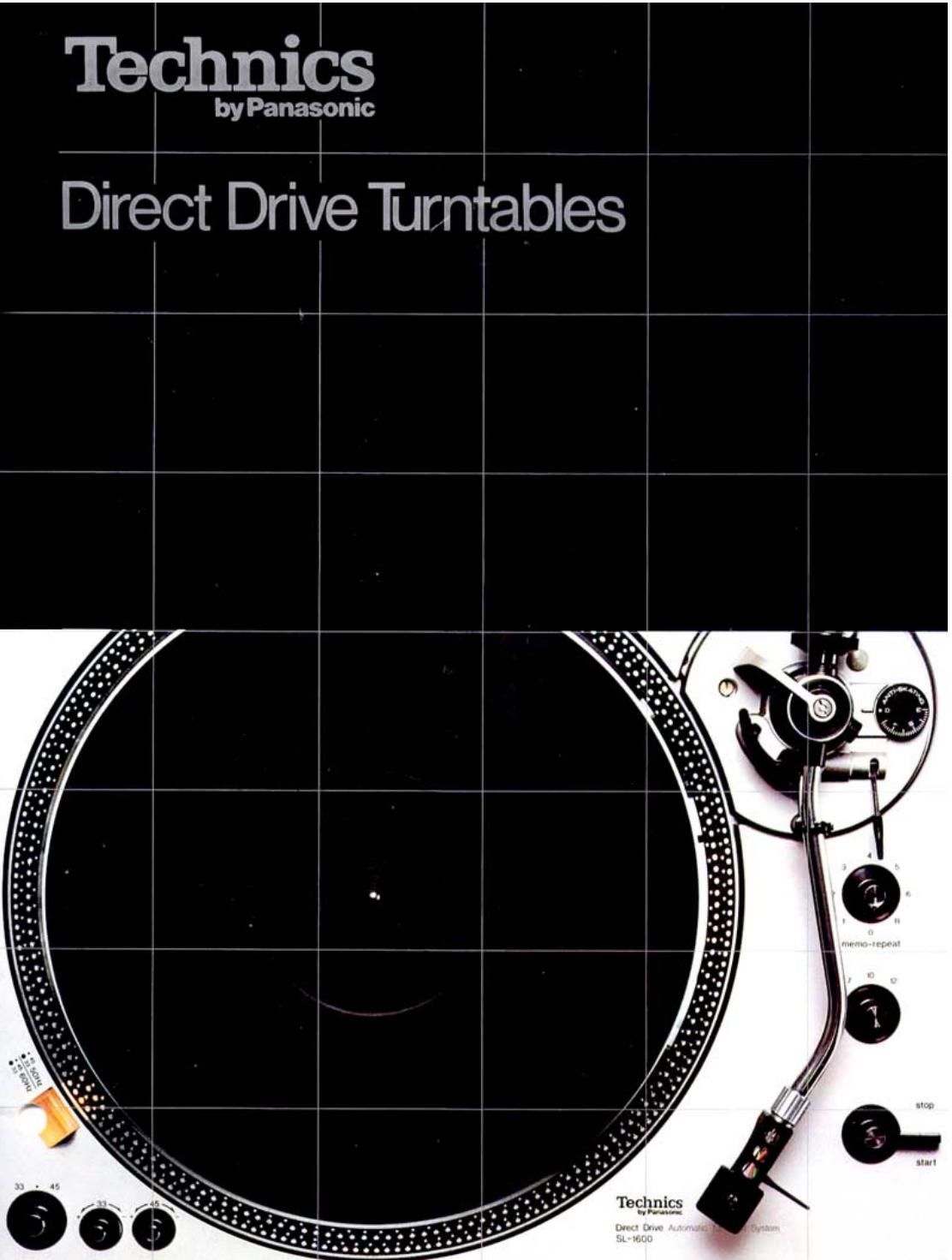 Technics Direct Drive Turntables Catalog