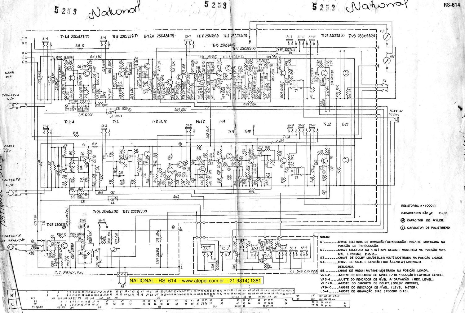 TECHNICS RS 614 schematic