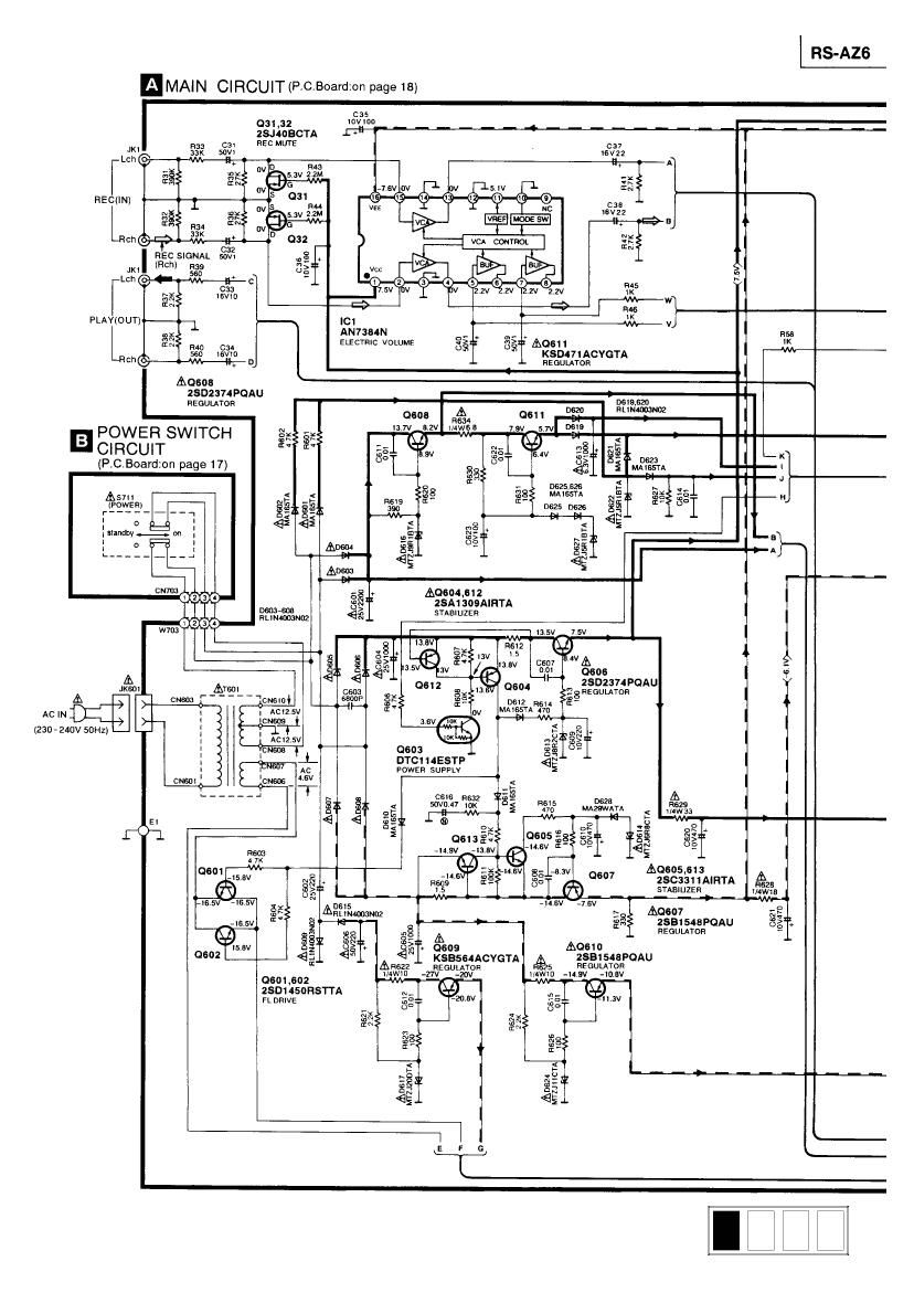 Technics RS AZ6 Schematic