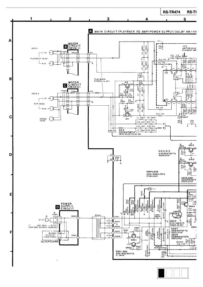 Technics RS TR 474 Schematic