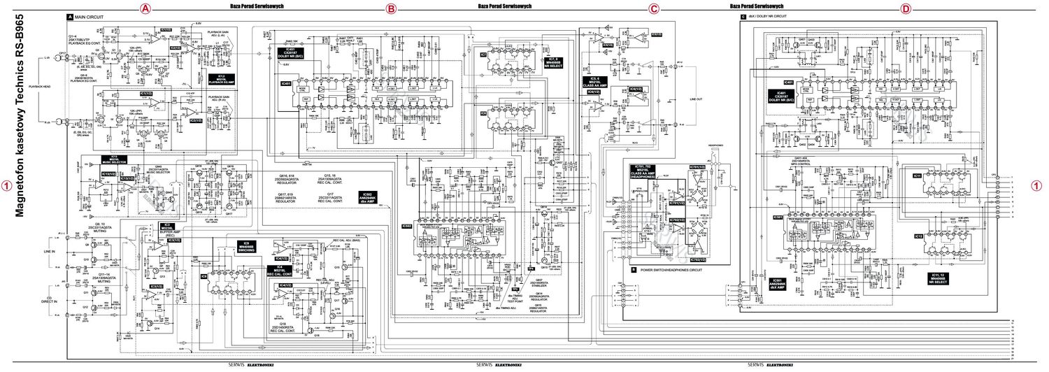 Technics RSB 965 Schematics