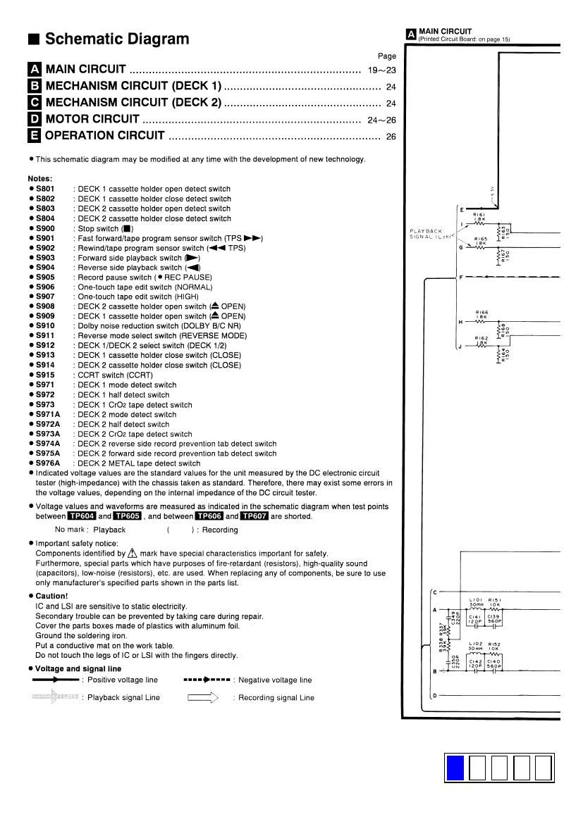 Technics RSCH 610 Schematics