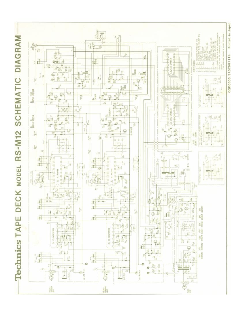 Technics RSM 12 Schematics