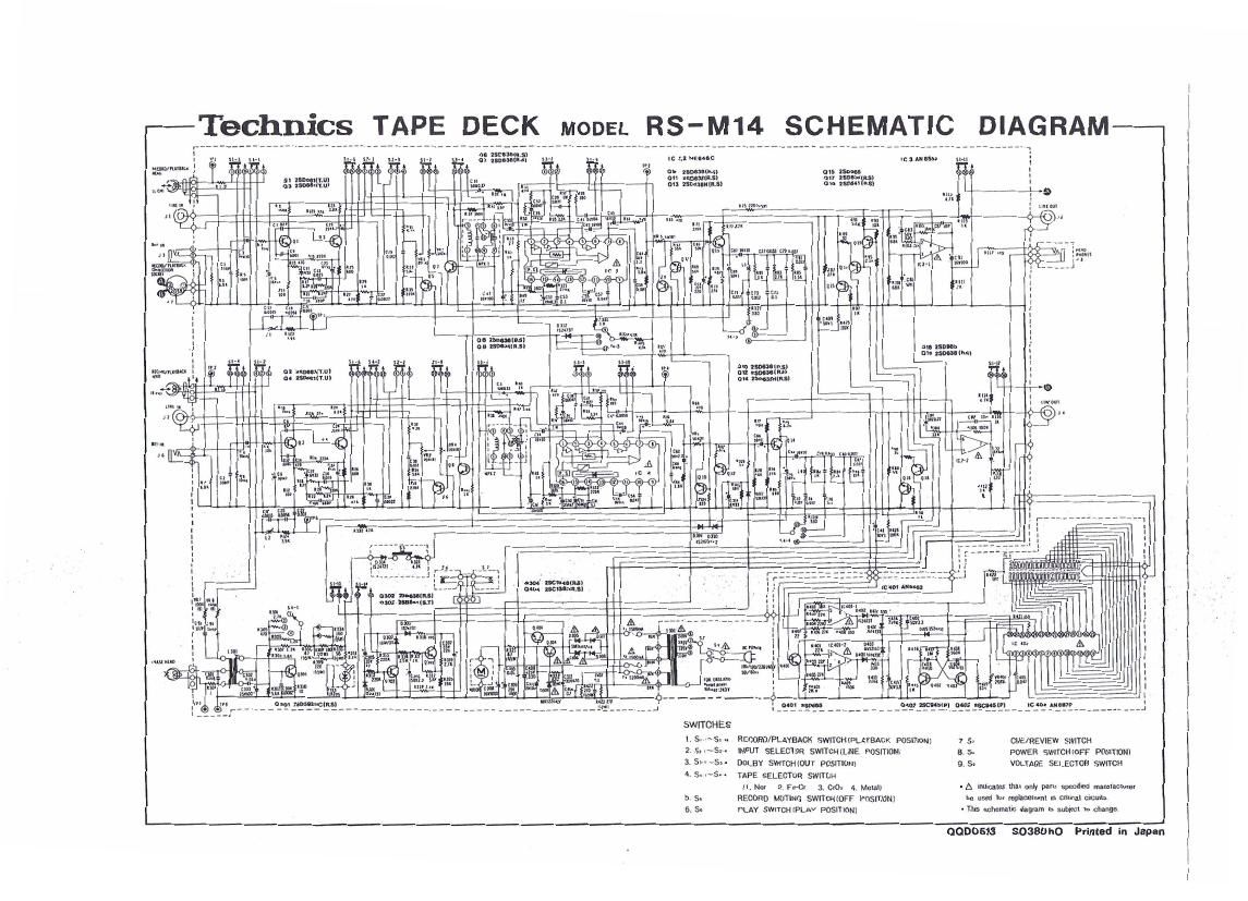 Technics RSM 14 Schematics