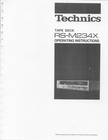 Free download Technics RSM 234 X Owners Manual