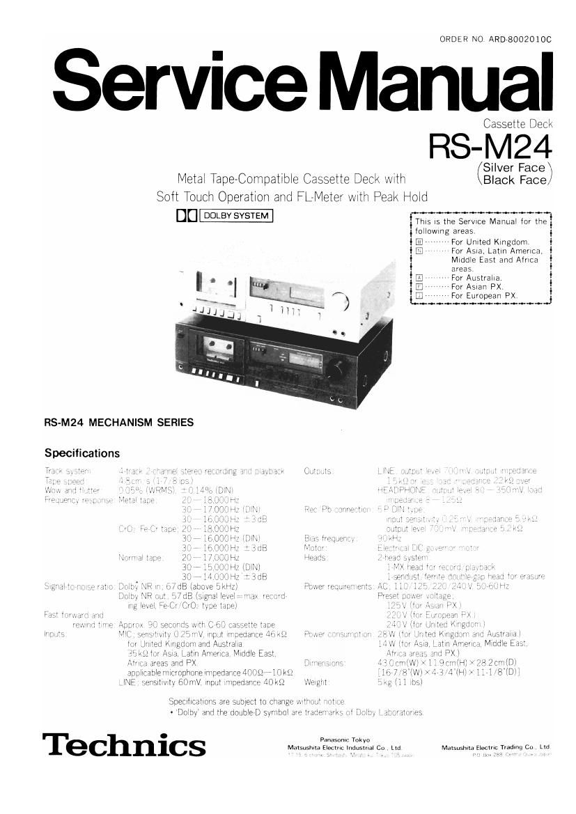 Technics RSM 24 Service Manual