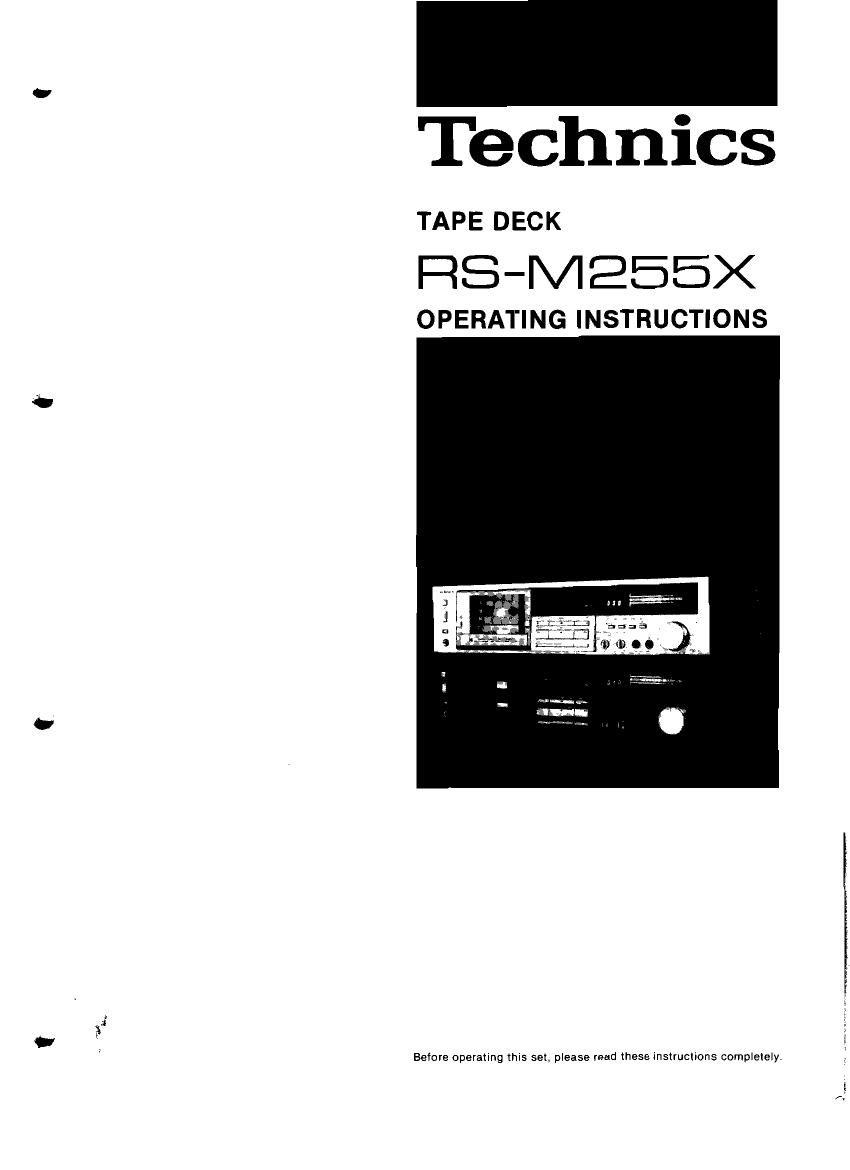 Technics RSM 255 X Owners Manual