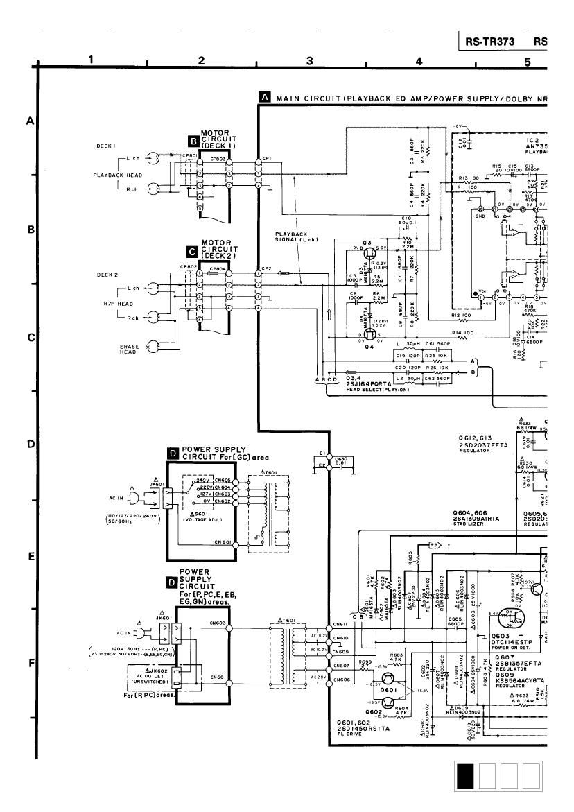 Technics RSTR 373 Schematics