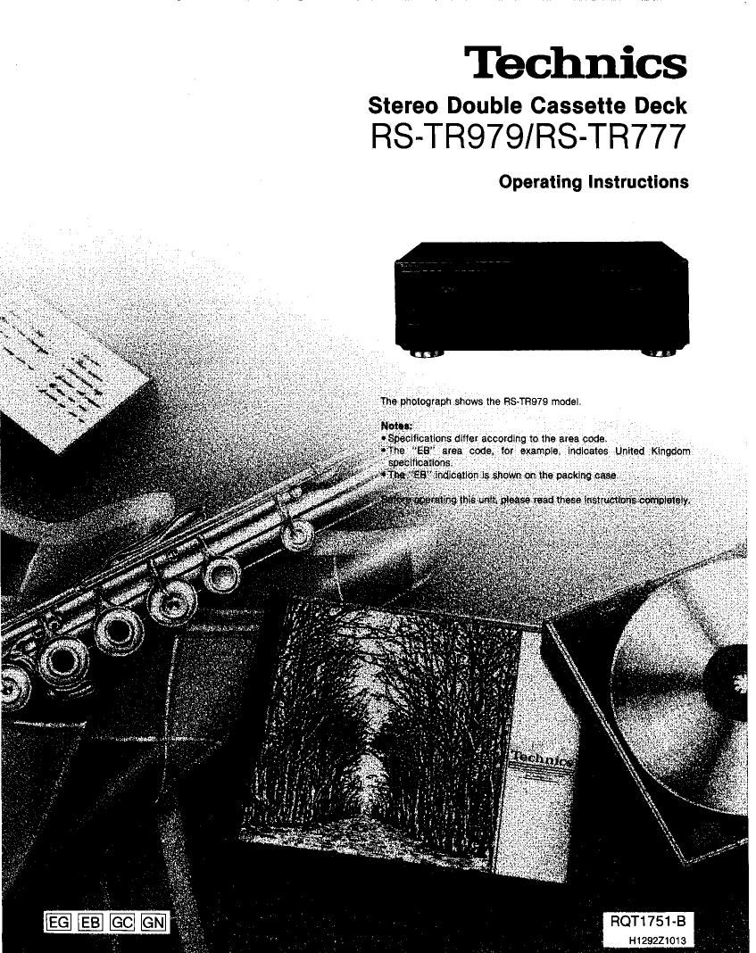Technics RSTR 979 Owners Manual