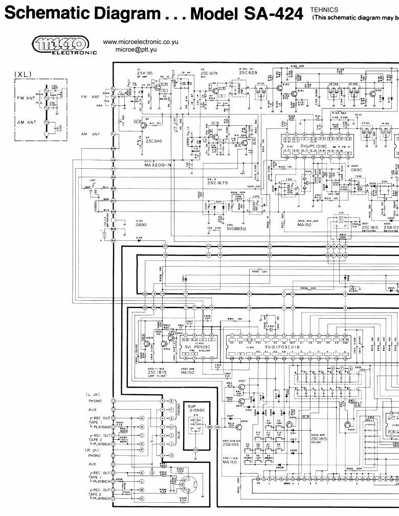 Technics SA 424 Schematics