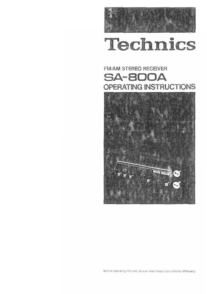 Technics SA 800 A Schematics