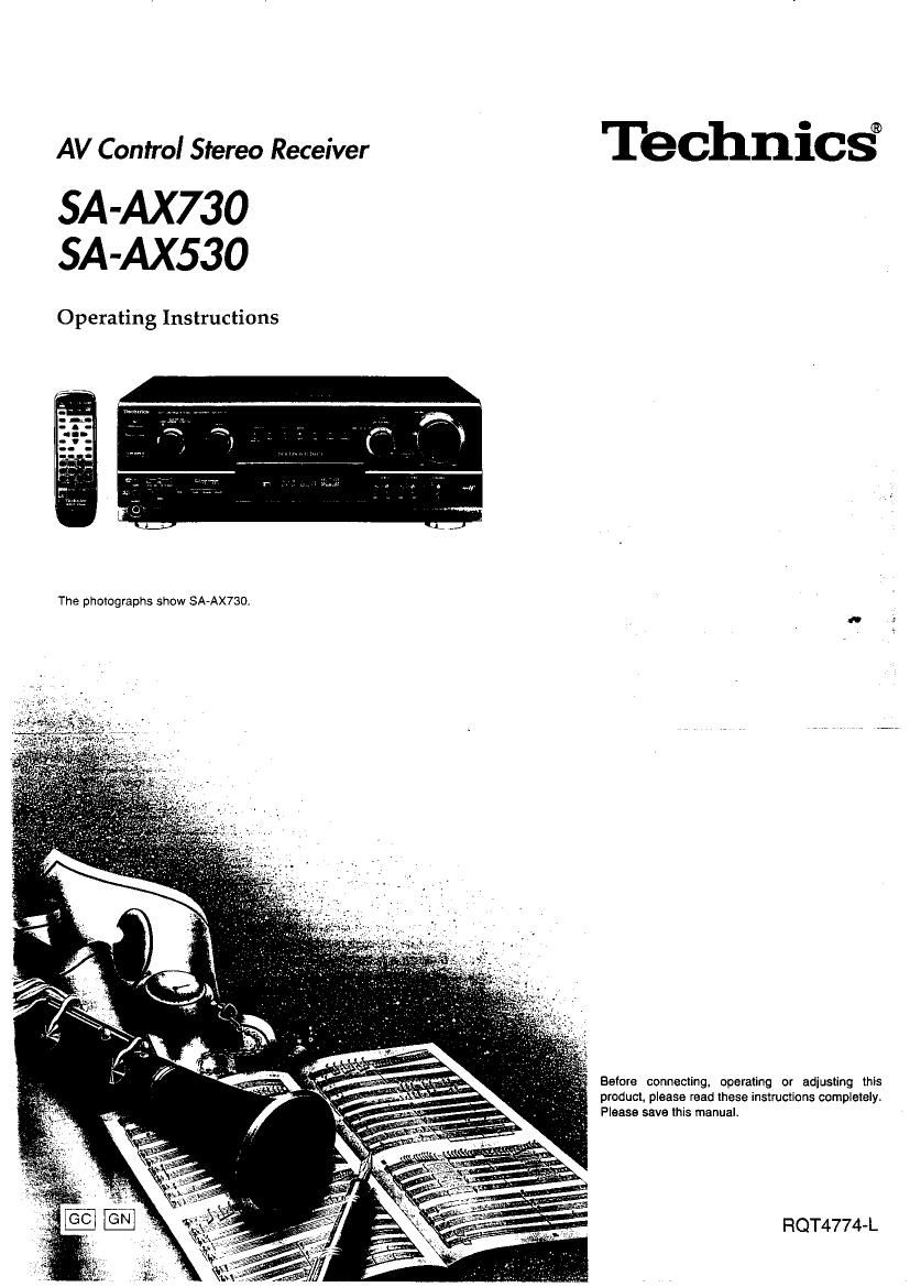 Technics SA AX 530 Owners Manual