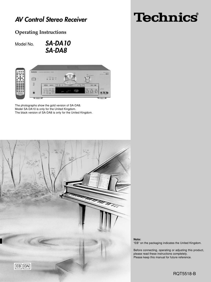 Technics SA DA8 Owners Manual