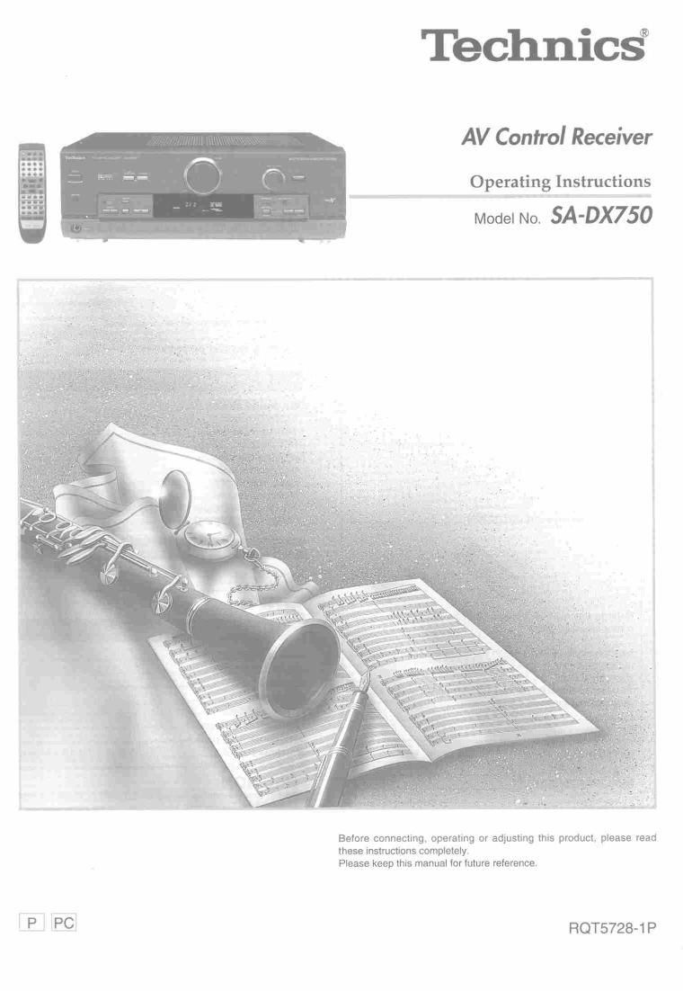 Technics SA DX750 Owners Manual