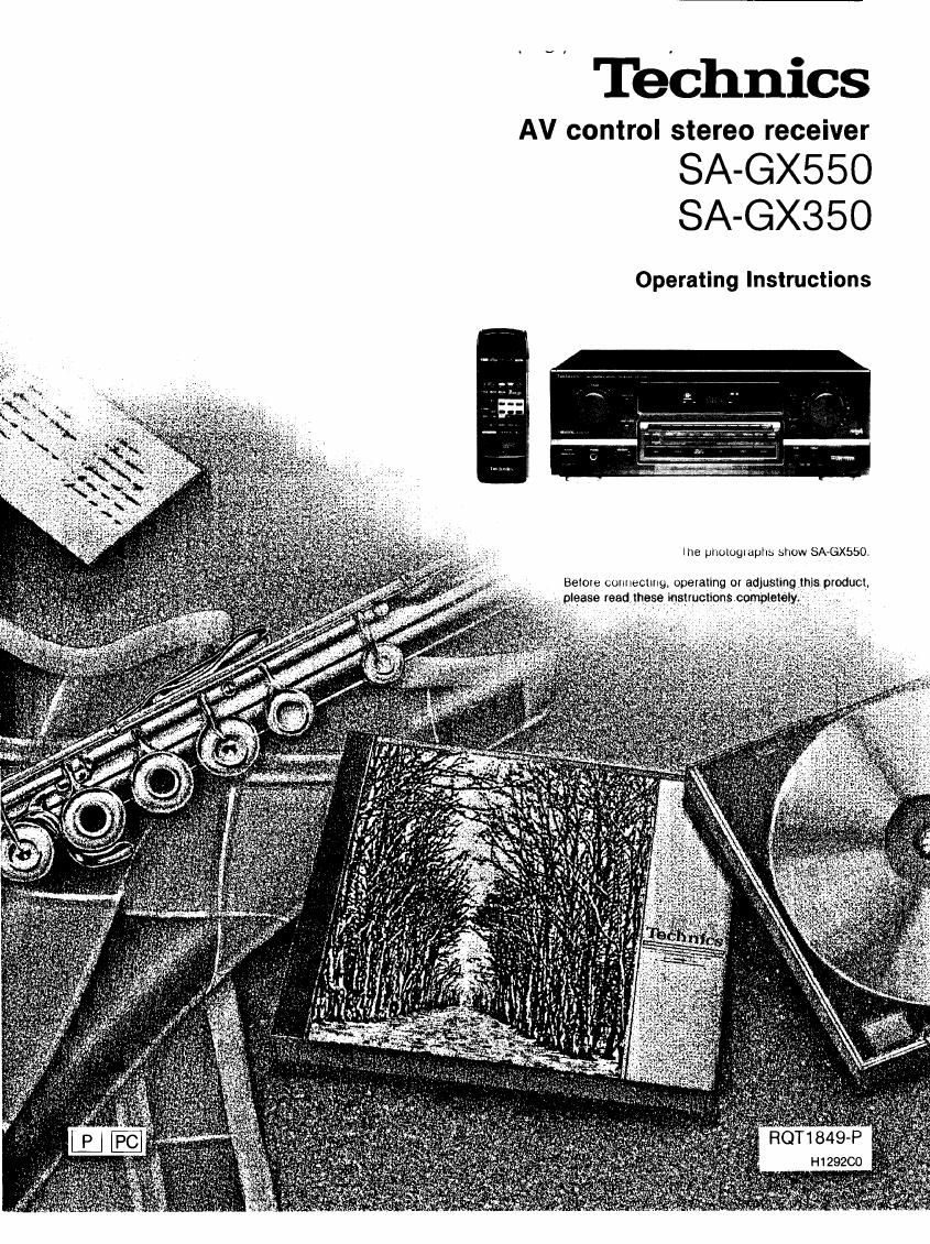 Technics SA GX350 Owners Manual