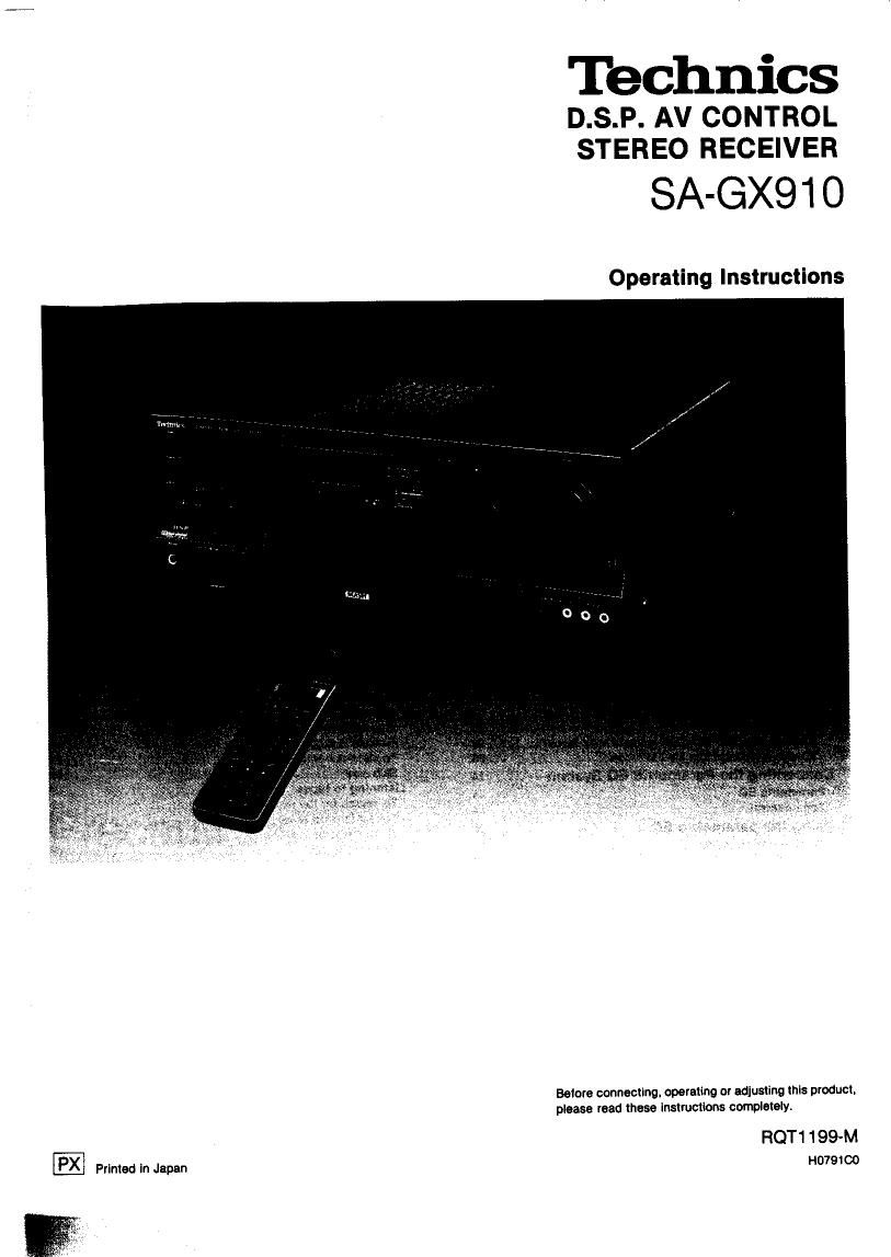 Technics SA GX910 Owners Manual